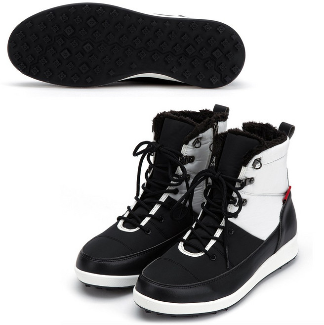 슈레이 스파이크리스 스파이크 여성용 남성용 패딩 연습 기모 방한 부츠 겨울 털신 생활방수 골프화