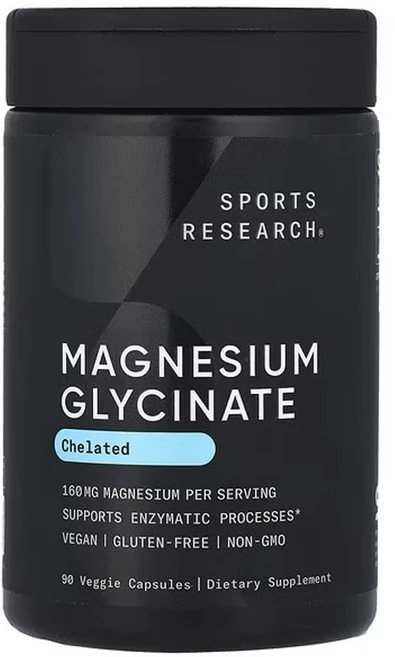 스포츠리서치 글리신마그네슘 160mg 90베지캡슐, 90정, 1개 - 쿠팡