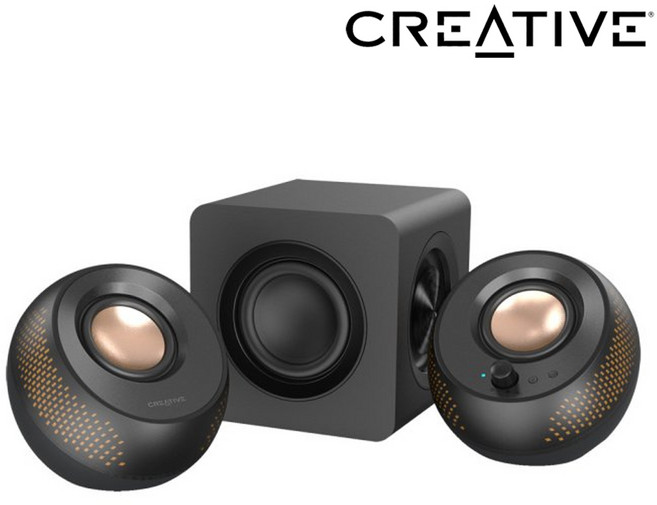 크리에이티브 Creative PEBBLE X PLUS (정품) 컴퓨터 PC 새틀라이트 스피커 블루투스 우퍼 USB전원