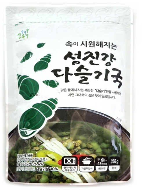 정옥 KBS인간극장 천기누설 다슬기국 350g 특허기술 자연산 올갱이국 고디국, 3개