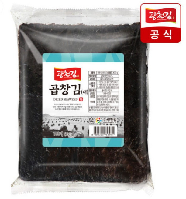 광천김 특상 햇 곱창김 국내산, 1개, 370g
