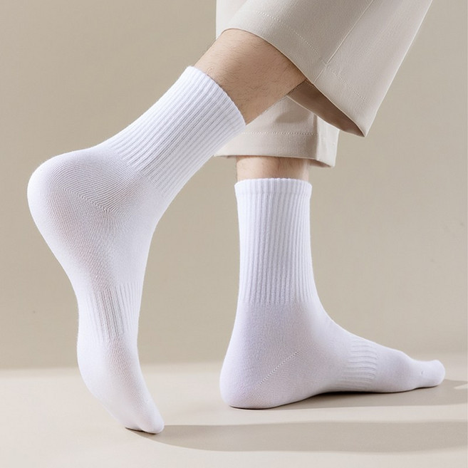 일회용 양말 - 남녀공용 무지 중목 10켤레
