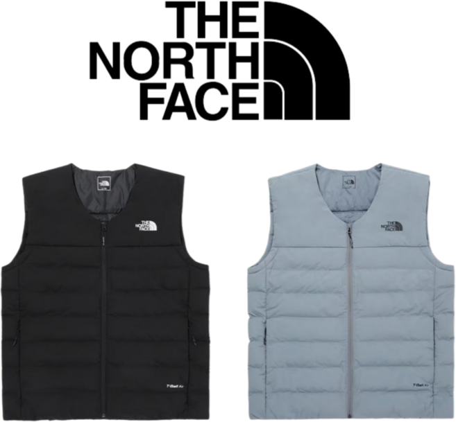 [신상 100%정품] 노스페이스 경량 패딩 조끼 브이넥 공용 레이어드 르위스 티볼 베스트