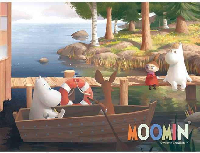 직소퍼즐 150조각 무민 나룻배에 탄 무민 MNA150-502, 1개, 150피스