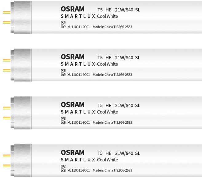 오스람 T5 HE 21W 900mm G5 형광등 주백색(4000K), 주백색, 4개