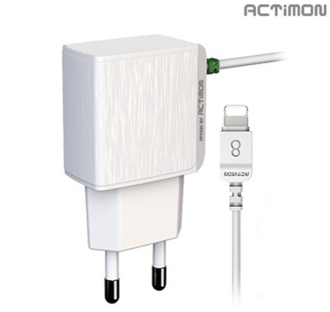 액티몬 군대 군인 핸드폰 8핀 일체형 고속충전기 2M, [013] C타입 2.1a 일체형 충전기2m, 1개, 화이트