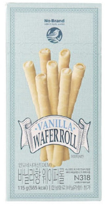 노브랜드 바닐라향 웨이퍼롤 115g, 1개