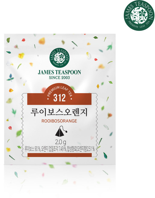 제임스티스푼 티 샘플러 루이보스오렌지 1티백, 1개, 1개입, 2g
