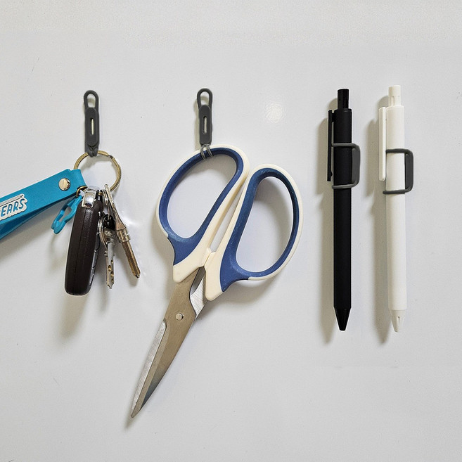 다용도 자석 홀더 펜홀더 4개 생활친구, 블랙