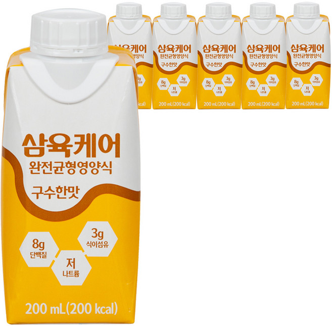삼육케어 완전균형영양식 구수한맛, 200ml, 6개