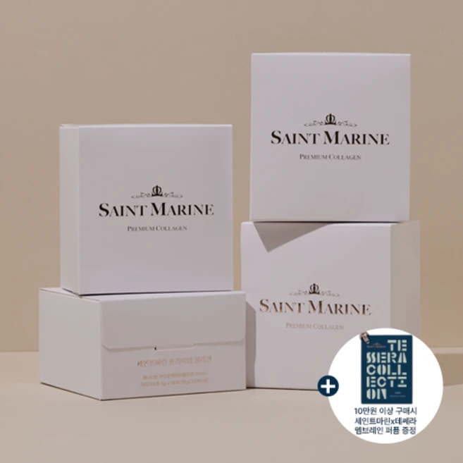 [Mini] 세인트마린 프리미엄 마린콜라겐5G 15포 * 4box, 4개, 75g - 쿠팡
