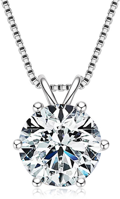 모이사나이트 5부 1캐럿 2캐럿 3캐럿 4캐럿 5캐럿 6프롱 체인 목걸이 925 순은 14k 18k금도금 패션 여성 펜던트 목걸이 GRA보증서