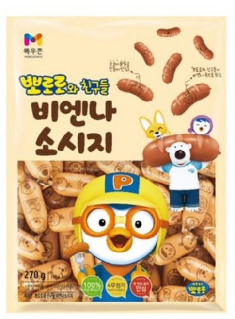 목우촌 뽀로로와 친구들 비엔나소시지, 8개, 270g