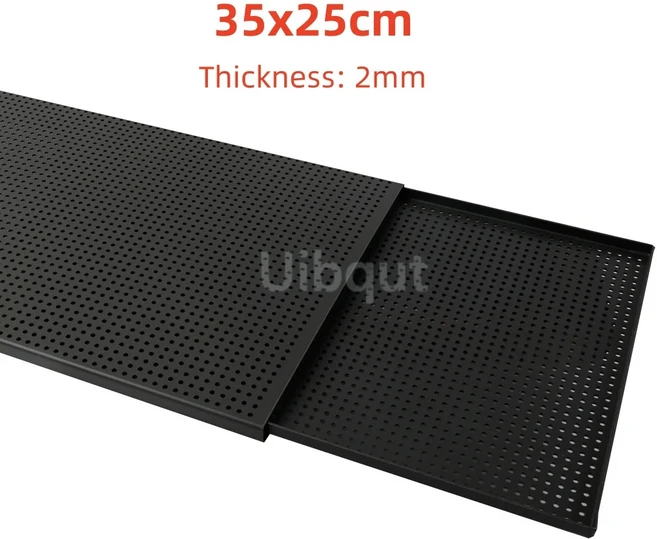 퍼프 페이스트리 베이킹 트레이 직사각형 Mille 몰드 천공 접시 오븐 파리 샵 나폴레옹 구멍이 있는, 06 35x25cm 2mm thick