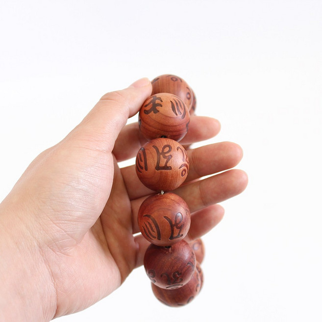 붓다북 향나무 육자진언 단주 30MM 불교 나무 차사고방지 안전운전 기어봉, 1개