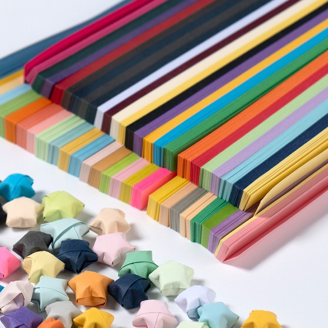 star starred 별 접기 50컬러 색지(Star Origami 50 Color Paper), 120g [1cm(폭)*25cm(길이)] 1500매