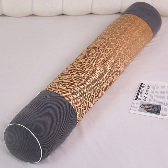 Mosashoe 등나무 냉감 바디필로우 롱쿠션 죽부인, 그레이