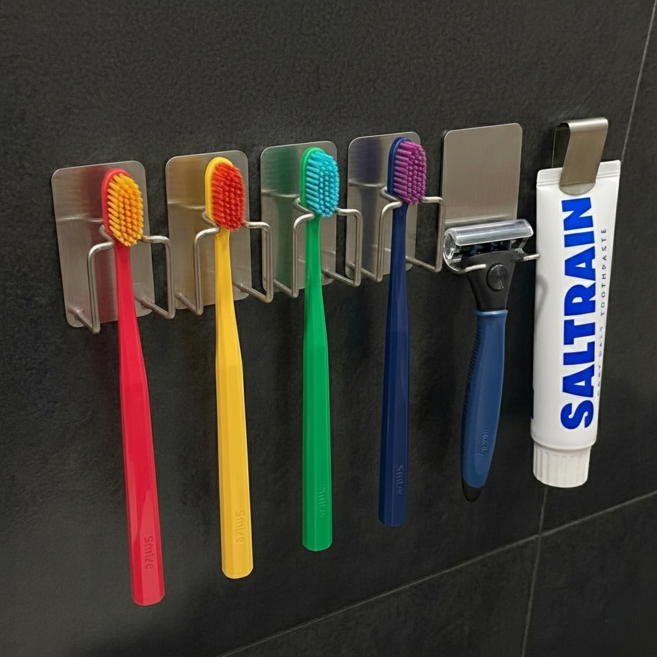 루벤츠 3세대 올스텐 304 무타공 칫솔걸이 칫솔꽂이, 1개, 세트