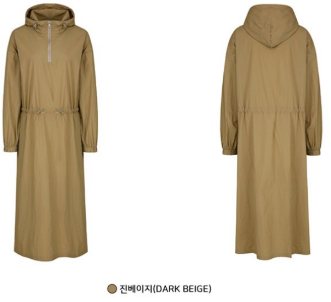 활용도짱이야 아노락 스트링 후드 롱 원피스