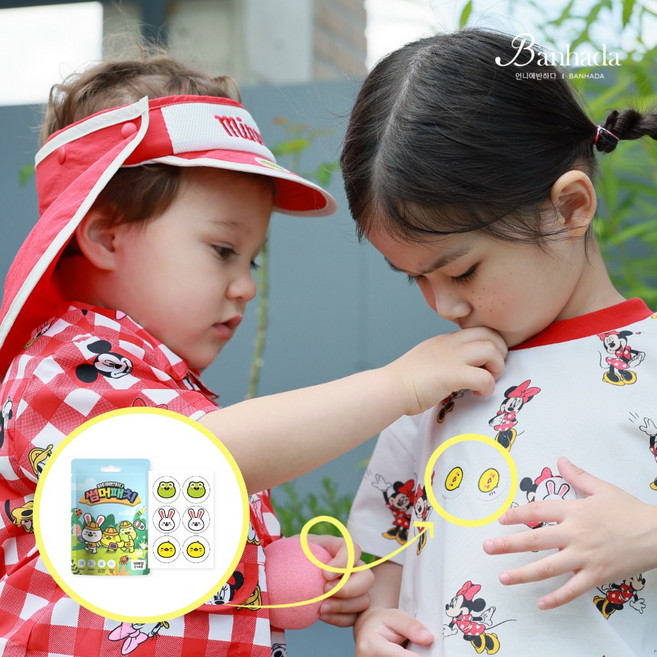 국산 유아 썸머패치 어린이 모기퇴치 스티커 날벌레 기피제 아이에반하다, 6개, 혼합