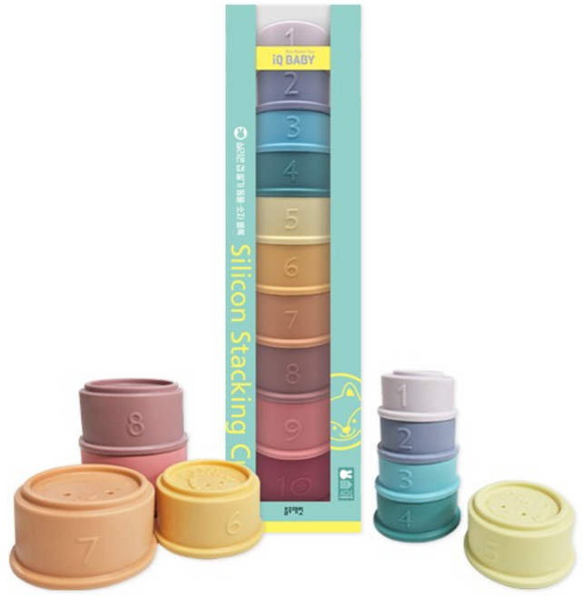 [정상가 25000원] 실리콘 컵쌓기 동물.숫자블록, 상세설명 참조