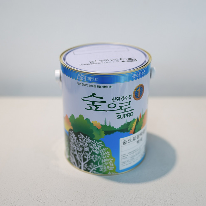 KCC 숲으로 친환경 페인트 유광 광택플러스 내부용 페인트, 1개, 3.78L, 오프화이트1(NA146)