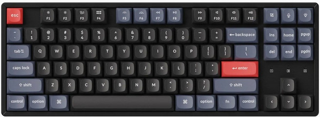 키크론 K8 PRO 알루미늄 RGB 기계식 핫스왑 저소음 유무선겸용 텐키리스 키보드, COLOR MiX, K8P J6Z, 적축