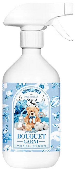 부케가르니 섬유탈취제 500 ml 베이비 파우더 향, 2개, 500ml