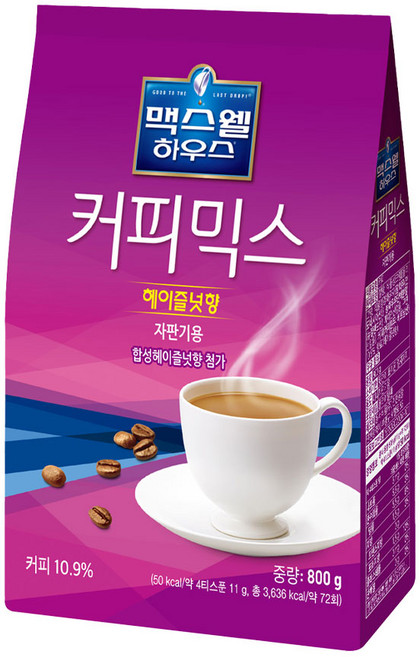 맥스웰 하우스 커피믹스 헤이즐넛향 자판기용, 800g, 1개입, 1개