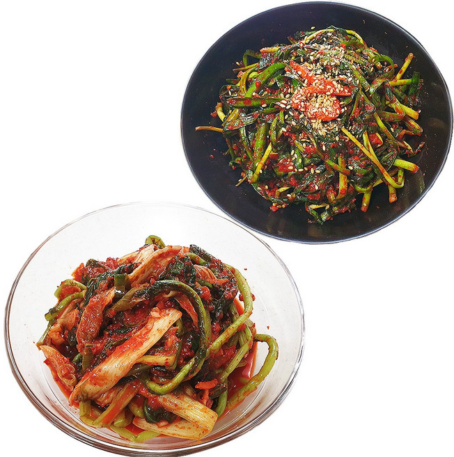 [청솔] 베스트 2종세트 얼갈이 열무김치+부추김치 전라도 김치, 2kg, 2개