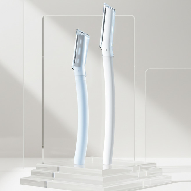 남녀공용 눈썹정리 반달형 칼 세트, 화이트블루, 2박스