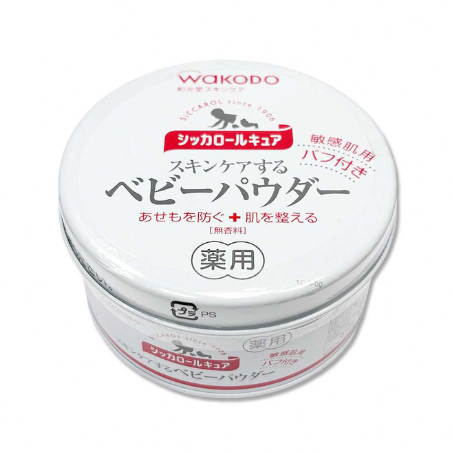 日本WAKODO和光堂-玉米澱粉植萃滋潤吸濕爽身粉1入/罐-無香型140g, 140g, 1個, 無香型140g