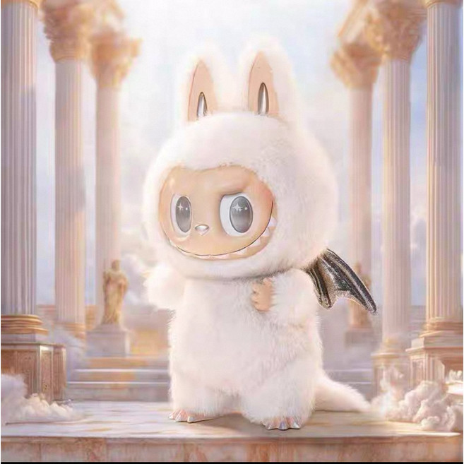 팝마트 라부부 키링 인형 4세대 엔젤 천사 라부부 지모모 더몬스터즈 angel Labubu, 1개, 16.99cm