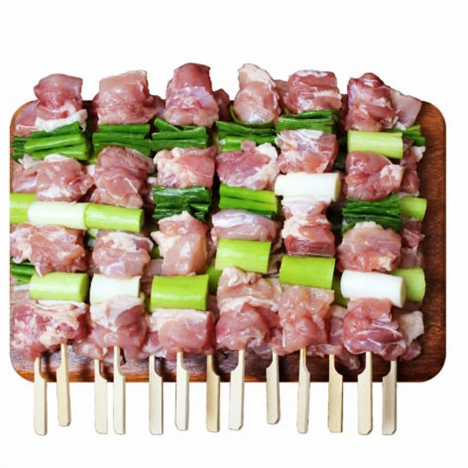 고우하 왕파닭꼬치 15꼬치 닭다리살 대용량 업소용 도매 캠핑 음식 수제꼬치 간식 안주, 1개, 1.5kg
