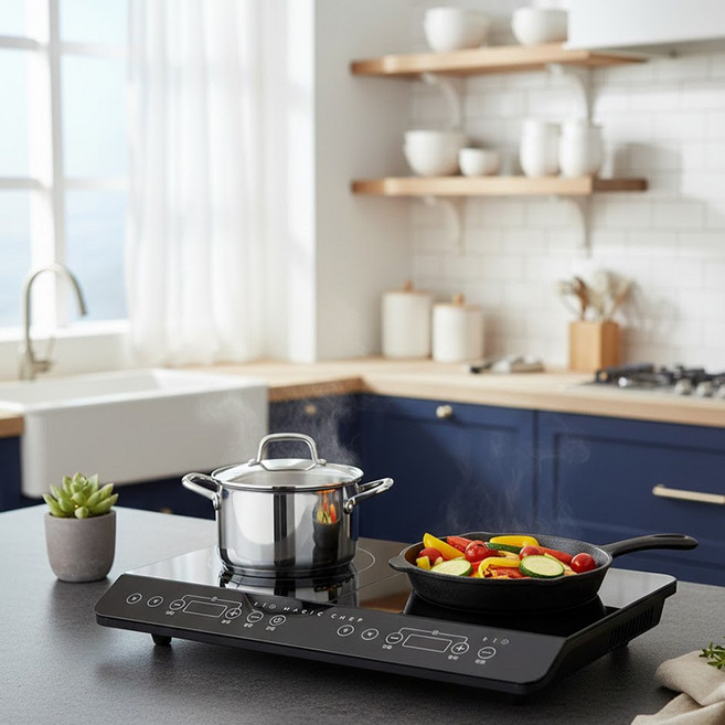 매직쉐프 2구 인덕션 전기레인지 가정용 프리스탠딩 전기렌지 NEXT, 프리미엄 인덕션 2구