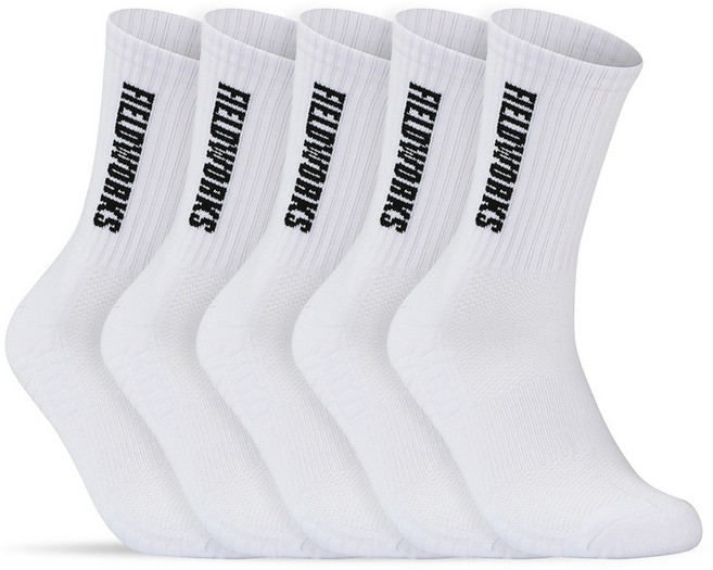 필드웍스 남자 두꺼운 중목 양말 쿠션 장목 5켤레 세트