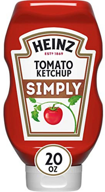 하인즈 심플리 토마토 케첩 인공 감미료 없음 (20온스 병 Heinz Simply Tomato Ketchup with No Artificial Sweeteners (20 oz B, 1개