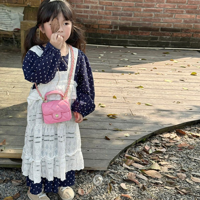 UPPERCUT 여아 엠보 미니백 러블리 공주 핸드백 클래식 키즈 숄더백