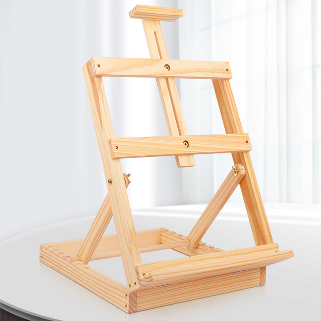 뷔이위이 이젤 접이식 원목 나무 테이블 이젤 미술용품