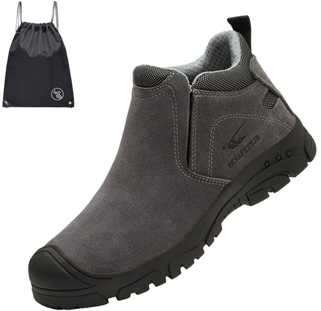 VITALO 스마트 슬립 끈없는 스웨이드 안전화 (PGN신발가방 지급)