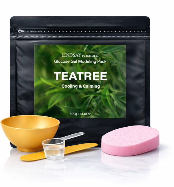 린제이 리네추럴 티트리 모델링팩 지퍼백 400g, 1개, 1개입