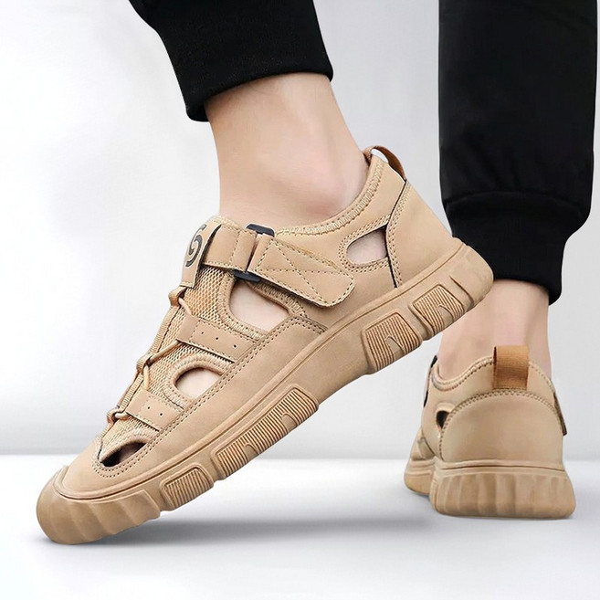 Modern Fashion 남자 발편한 아쿠아 슈즈 벨크로 샌들