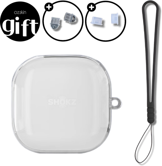ozskin 샥즈 오픈핏2 투명 케이스 T920, 블랙, 1개