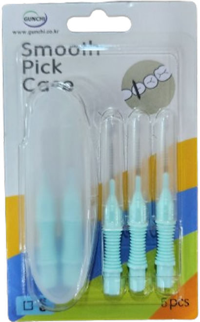 스무스픽 치간칫솔 사이즈택일 네모돌기형, 5세트, 5개입, 1mm