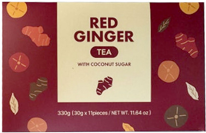 세람비 보타니 레드진저 생강차 낱개포장형, 1박스, 11개입, 30g
