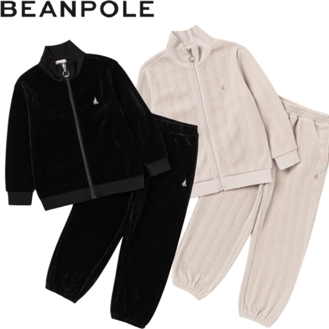 [매장발송]빈폴키즈 여아 상하의세트 니트 집업 + 조거 팬츠 상하의 츄리닝세트