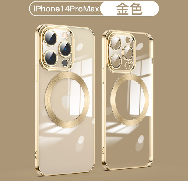 瑞克倉庫 iPhone 12 Pro Max MagSafe磁吸 邊框電鍍 TPU軟透明殼