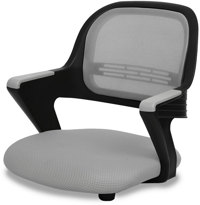 체어포커스 알라딘 좌식의자 메쉬 AL-D250 BK, 그레이