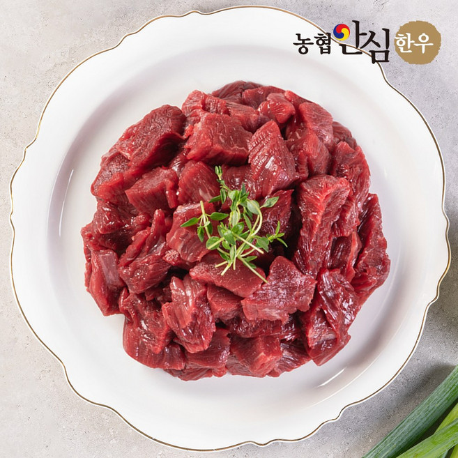 [농협안심한우] 1등급 한우 국거리용 절단 1000g(냉장), 1개, 1kg
