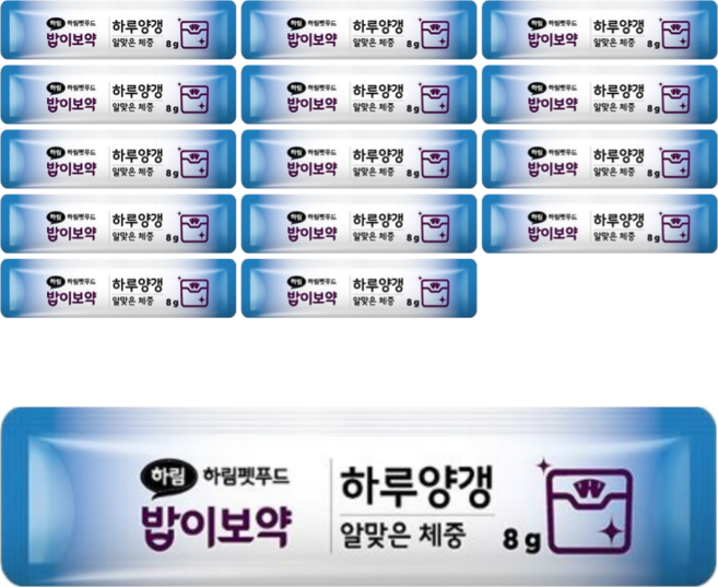 하림펫푸드 밥이보약 CAT 하루양갱, 15개, 8g, 알맞은 체중